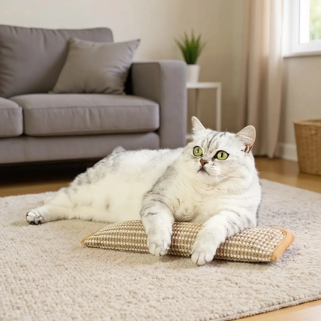 Catnip Pillow & Scratch Pad | Engaging Dental Health Toy for Playful Cats | Durable Chewable Catnip Treats for Feline Fun stuff Rotatable Double-Ended Pet Leash gadgets