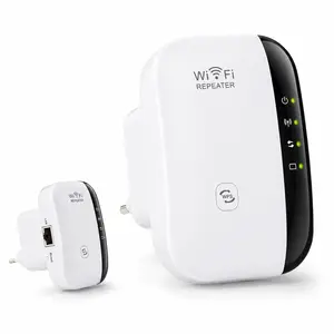 WiFi Extender Signal Booster 300mbps, WiFi Range Extender, Wireless Internet Repeater, Long Range Amplifier with Ethernet Port, Access Point, 1-Key Setup, Alexa Compatible