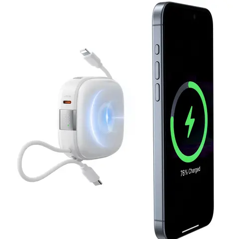 Charmast 10000mAh Magnetic Wireless Power Bank 20W PD Fast Charging 3-in-1 Portable Charger for Smartphones Smartwatches & Earbuds Built-in USB-C Secure MagSafe Wireless Charging Travel Battery Pack Cable Chargeable   #TikTokShopFallDealsForYou