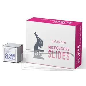 Rounded Edge Microscope Slides Kit, 50 count Pre-Cleaned Blank Microscope Slides and 100 count 22x22mm Square Coverslips Cover Glass for Monocular Binocular Trinocular Microscopes