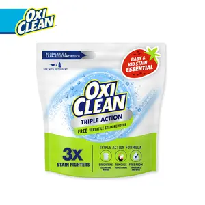 OxiClean Triple Action Free Versatile Stain Remover Powder, To Use with Detergent, 4 lbs
