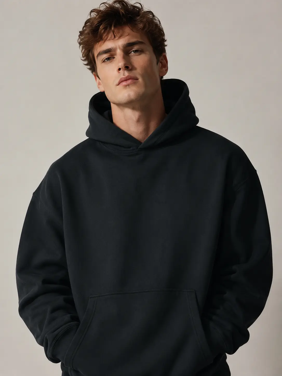 Men's Cotton Pullover Fleece Hoodie Sweatshirt - Loose Fit, Longsleeves, Casual, with Pocket - All Season Menswear Tops