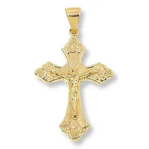 Bellezza Bronze Polished Crucifix Cross Pendant