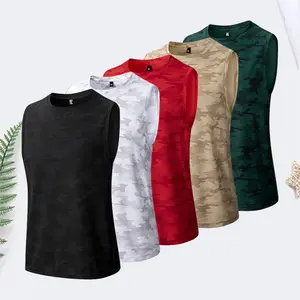 Men’s camouflage quick-dry tank tops set — breathable, cool sleeveless tops suitable for gym workouts and running. High Elasticity Lifestyle Beater