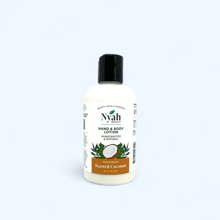 Nyah Beauty Toasted Coconut Hand & Body Lotion - Plant-Based Formula with Avocado Oil & Shea Butter for Soft, Silky Skin