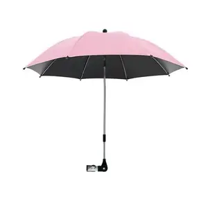 Stroller Umbrella, Pram Umbrella with Adjustable Universal Clamp,The Open Diameter of The is 85cm/33.5in, with Sun Protection Fabrics with Coating