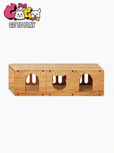 Markarbarka Cat Scratcher Tunnel 100cm - Premium High-Density Corrugated Cardboard, Reversible, 3-Pack with Jingle Balls, Eco-Friendly, Multi-Functional, Safe for Indoor Cats