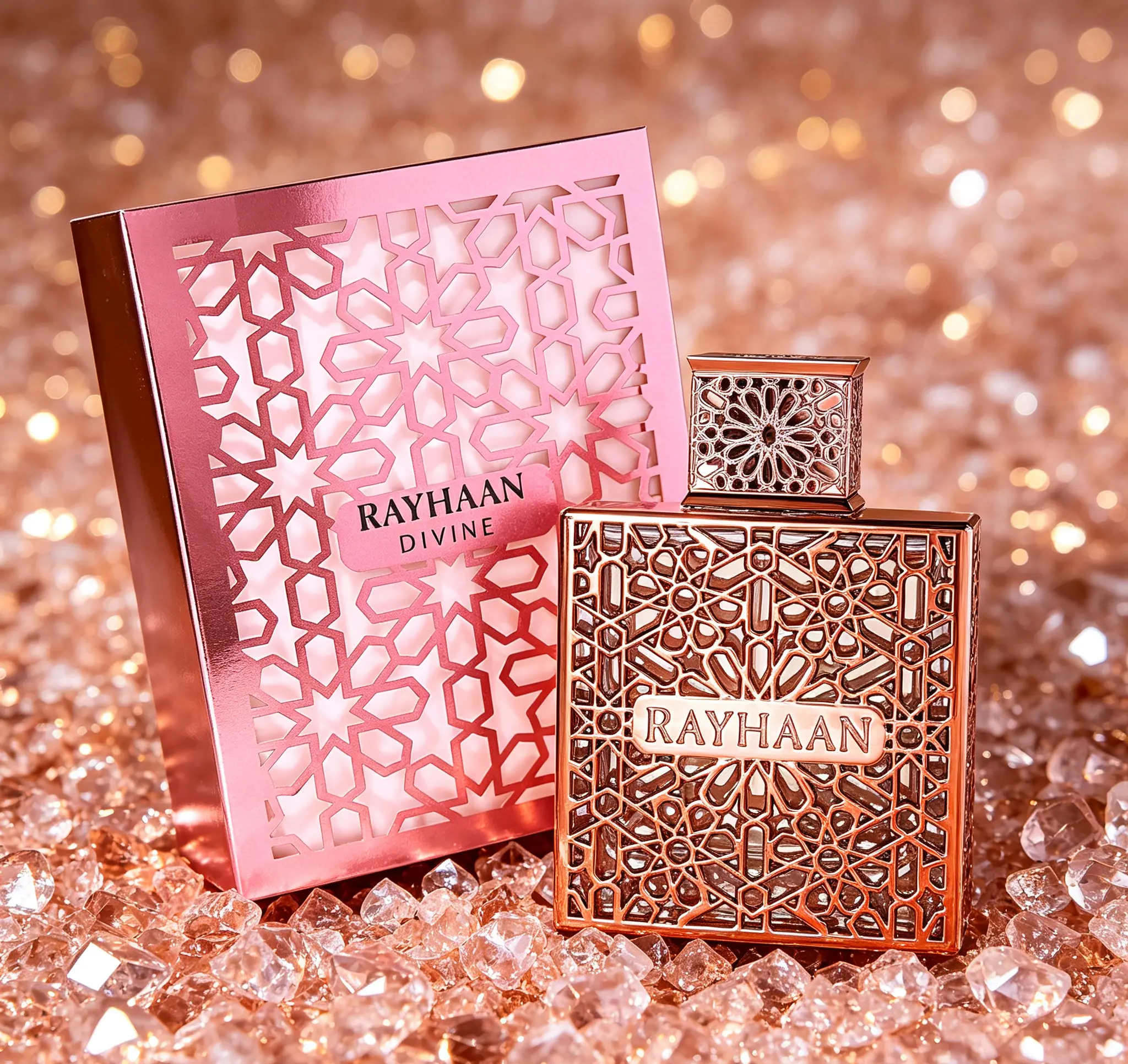 Rayhaan Divine Women's Eau De Parfum Spray 3.4 Ounce / 100 ml | Sweet Fruity Gourmand Floral Long Lasting Fragrance, Versatile Scent for All Occasions, Perfect Valentine’s Day & Christmas Gift for Her