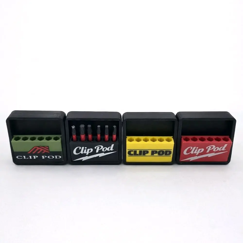 Clip Pod-Compact Belt-Clip Bit Holder- Quick One Hand Access