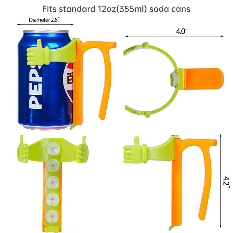 PopLid Upgraded Soda Can Lids with Handle & Straws (4 Pack) – BPA Free, One-Touch Open, Leakproof Non-Slip Reusable Beverage Can Cover for Soda, Juice & Canned Drinks