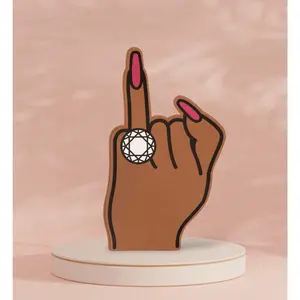 "Put A Ring On It" Bachelorette Foam Finger - Medium Brown