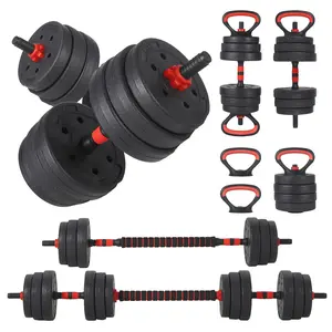 Adjustable Dumbbell Set 5-in-1, 44/55/66lbs Free Weight Set, Converts to Barbell, Kettlebells & Push-Up Stand, Space-Saving Home Gym Equipment for Men & Women