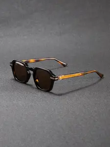 Unisex PC Frame Sunglasses with Uv400 Protection, Casual Style Round Lens Design, Perfect for Music Festivals Beach Weddings Photography Props, Trendy Casual Sunglasses