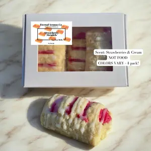 Strawberry Strudel Wax Melts SMALL | Strawberry Wax Melts | Strudel Wax Melts | Strawberries And Cream Wax Melts | Soy Wax Melts |  Candle Decor Ornaments Decoration Freshener Scent Scented Aroma Perfume Made-To-Order