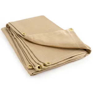 YESWELDER Fiberglass Welding Blanket, 1/3" Thick Fireproof Heat Insulation Mat with Grommets, Thermal Protection for Welding & Grinding