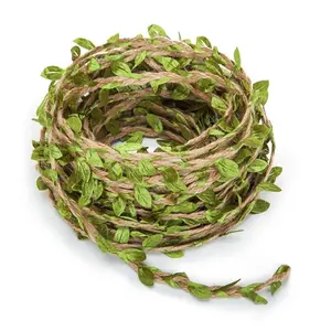 Leaf Hemp Rope, Forest Style Packaging Ribbon, Floral Bouquet Wrapping, Handmade Crafts, Home Garden Decor, Clothing Accessories