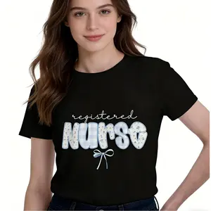 Nurse Shirt ortshirt, RN Graduation Gift, Cute Nurse T-Shirt, Floral RN Shirt, Gift For Nursing School Grad, Nurses Week
