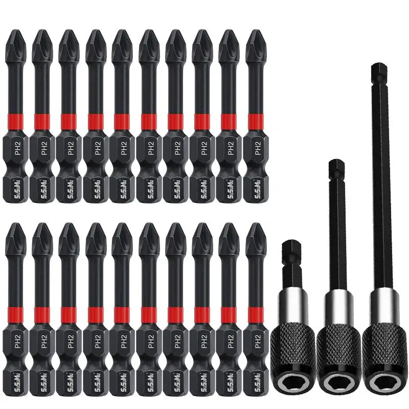 Magnetic Impact Cross Drill Bit Set, Self-locking Quick Buckle Rod Set, Screwdriver Drill Bit Set, Power Tool Accessories, Screwdriver Drill Bit Tools