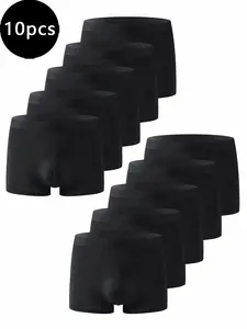 10-piece set, Underwear Sets, men's underwear, boxer shorts, everyday wear Sports athletic underwear, black, dark gray, yellow, light gray, green. Sizes XS-XXL, Menswear, Elastic