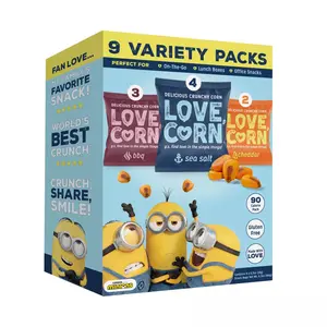 LOVE, CORN Variety Pack Crunchy Corn, 6.3oz/9ct.