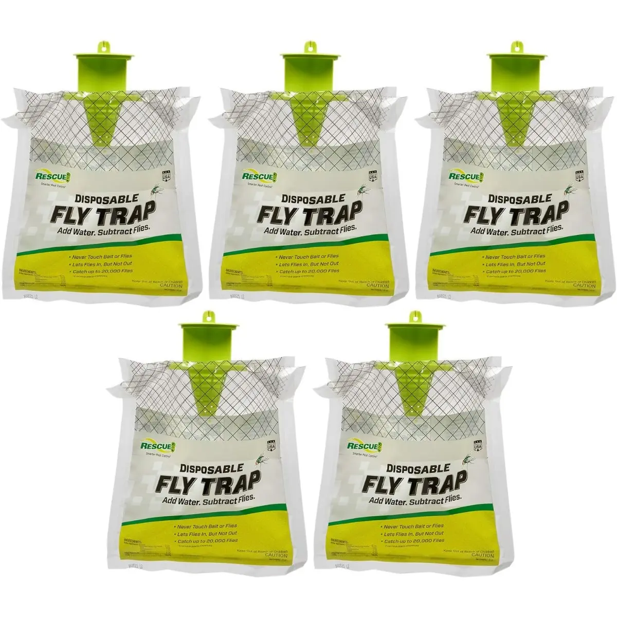 Outdoor Disposable Hanging Fly Trap-5 Traps
