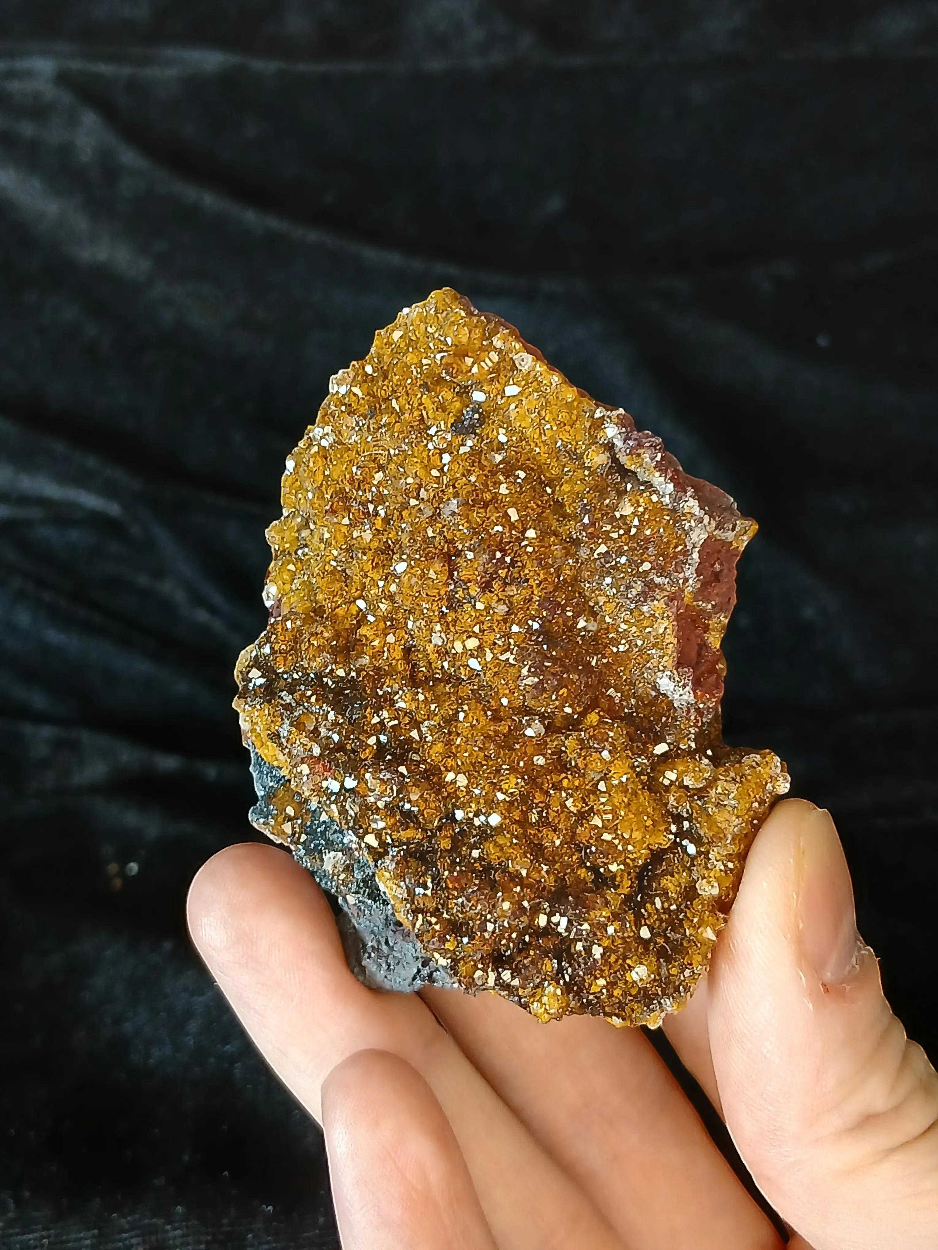 Yellow Manganese Druzy Quartz
