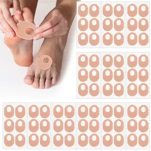 72 Pcs Callus Pads Soft Felt Callus Cushion Pads for Bottom of Foot Self Adhesive Foot Callus Cushions, Corn Pads for Feet for Men and Women Pain Relief Foot Care, Beige, Oval Shape springtok