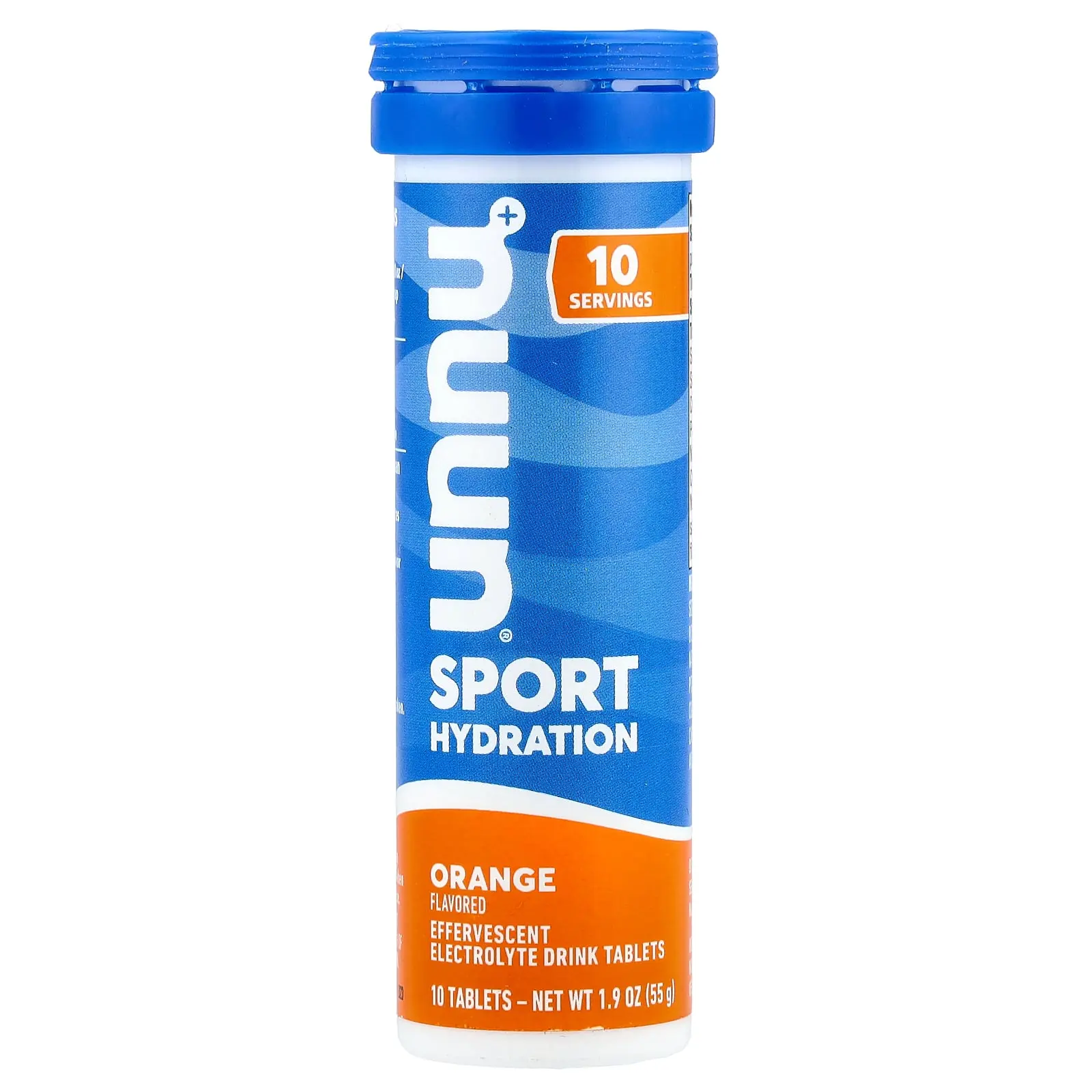 Nuun Sport Hydration, Effervescent Electrolyte Drink Tablets, Orange, 10 Tablets