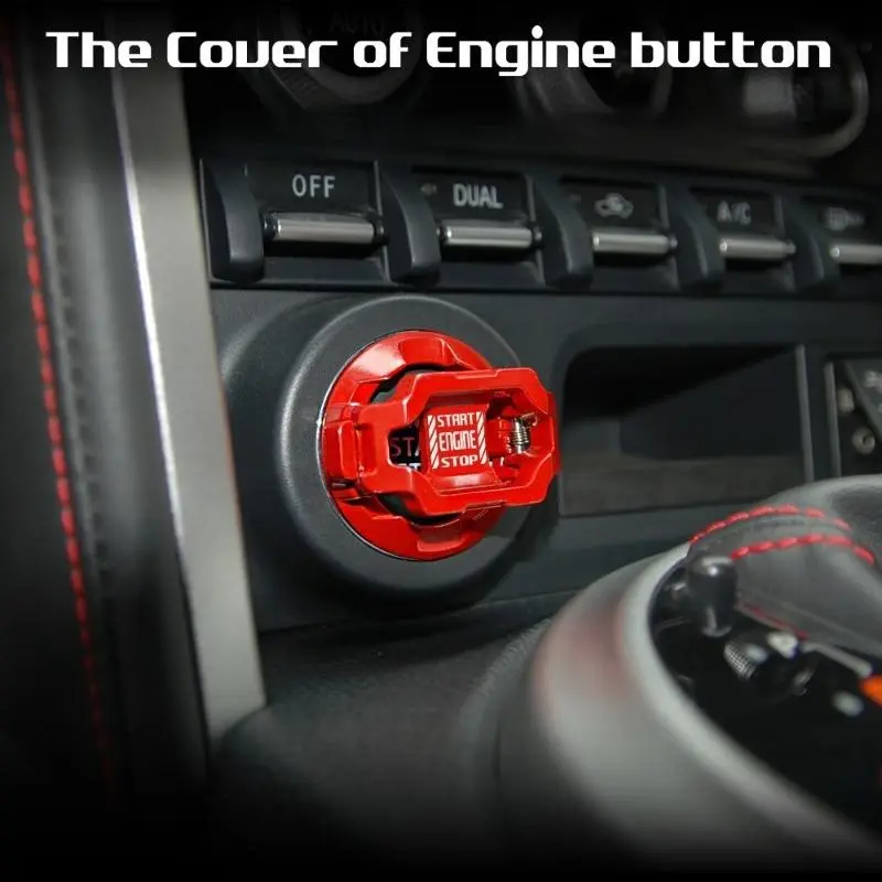 2026 New Car Ignition Switch Cover One-touch Start Button Cover New Red Car Engine Start Stop Button Cover Car Interior Decor
