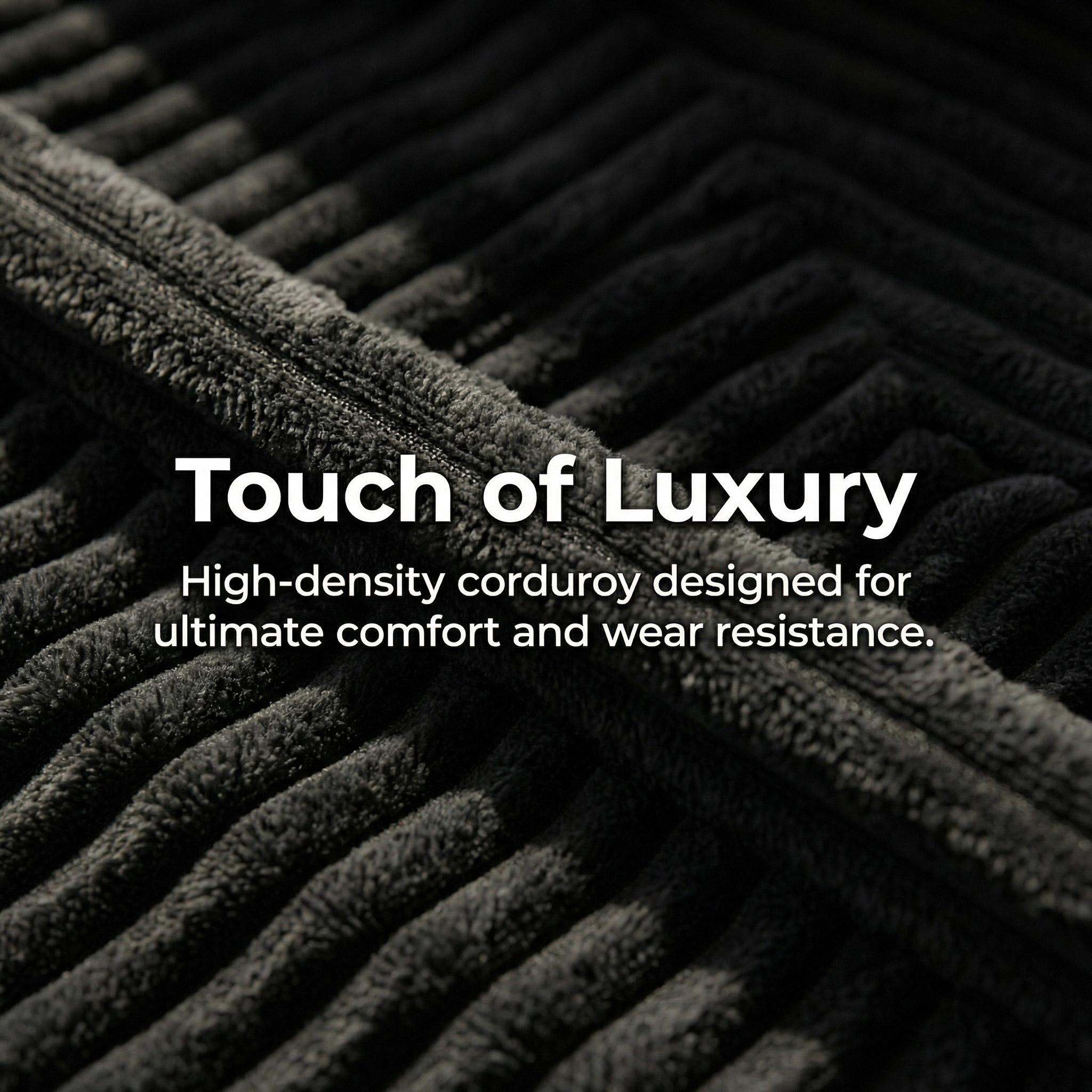 [3 Packages Shipping] Upgraded Elevated L-Shaped Sofa with Metal Iron Frame 105" Boneless Sectional Cloud Couch Corduroy Velvet Modular with Chaise No Assembly Required Living Room Furniture