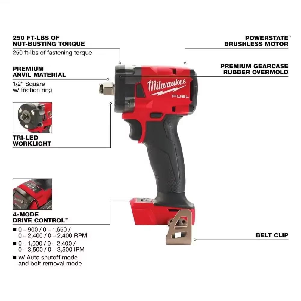 Milwaukee M18 1/2 impact wrench | General tool for automobile maintenance and home appliance maintenance