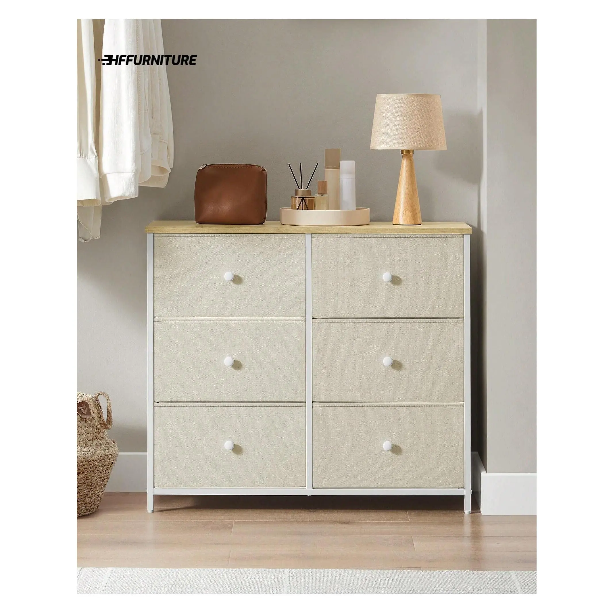 New 2024  SONGMICS Bedroom 6 Storage Tower With Fabric Bins Double Dresser Chest Of Drawers For Closet Living Hallway Children's Room 11.8 D 31.5 W X 27.1 H Black White Grey Home Decor Ideas