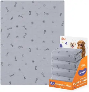 Washable  Pee Pads  Puppy, 4 Pack Puppy Pads Washable Pee Pads  Dogs, Absorbent  Whelping Pads  Mats  Floor Protector, Couch Cover, Crate, Puppy  18x24