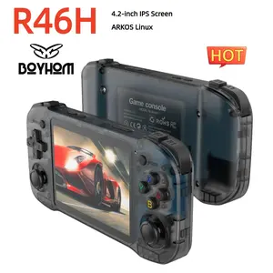 New Open Source Arkos R46h Retro Handheld Game Console, 4.2 Inch HD IPS Screen, Classic Games, Portable Video Player, Best Gift