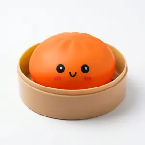 Dumpling Squishies, Glitter Dumpling Mystery Box, Colorful Dumplings Stress Balls Fidget Sensory Toy, Stocking Stuffers with Food Steamer Stretchy Desk Toys