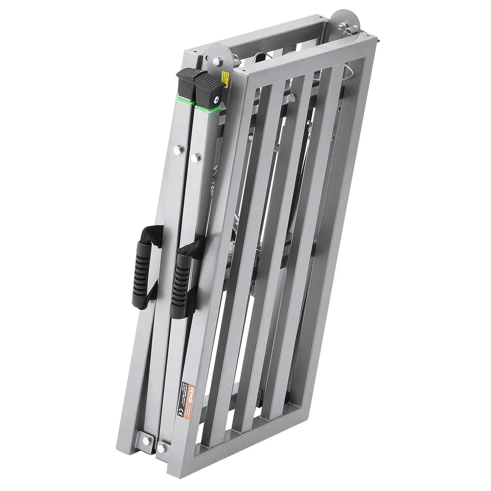 VEVOR Galvanized Steel Work Platform, Adjustable Height with Adjustable Legs, 800 lb Load Portable Scaffolding for DIY Home Improvements, Construction Site, Easy Transport