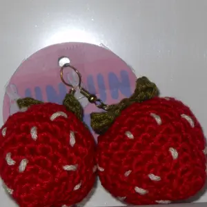 Amigurumi Strawberry Earrings