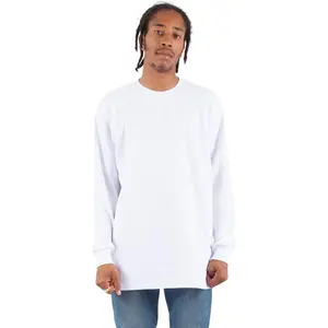 Men's Heavyweight Waffle Thermal Knit Sweater - Long Sleeve Crewneck T-Shirt Top, Regular Big Size XS-5XL