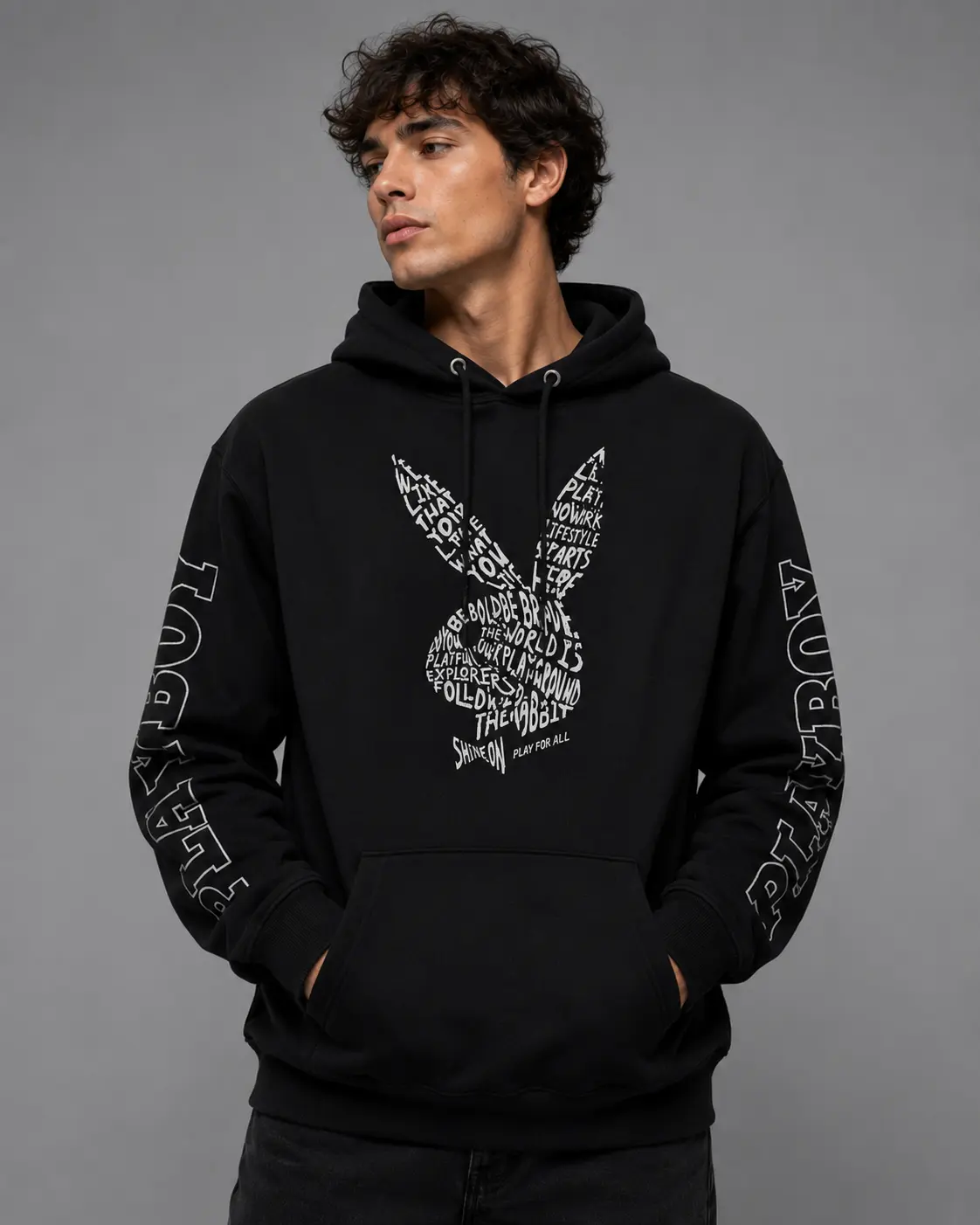 Playboy Script Bunny Hoodie