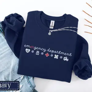 Emergency Department Sweatshirt • ER Nurse Sweater • Emergency Room Crew Group • ER Tech Gift • EMT Ems Work Pullover • Er Nurse Crewneck
