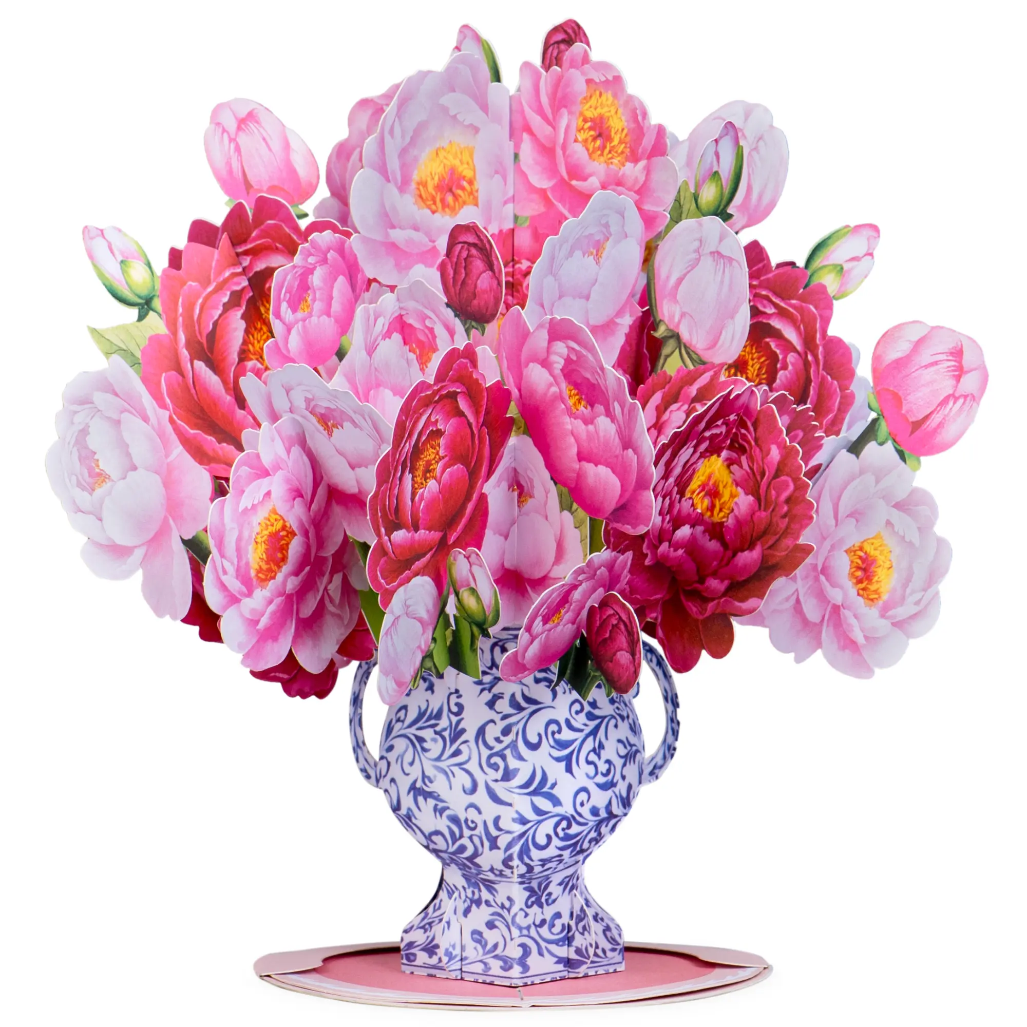 Peonies Bouquet Pop-Up Card with Keepsake