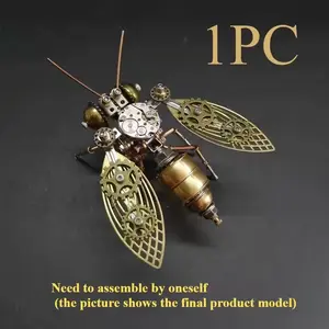 DIY Mechanical Gear Steampunk Bee Model Kit, Mechanical Artistry, 3D Insect Puzzle Assembly Set, Creative High Difficulty Craft Art, Perfect Gift for Boyfriend