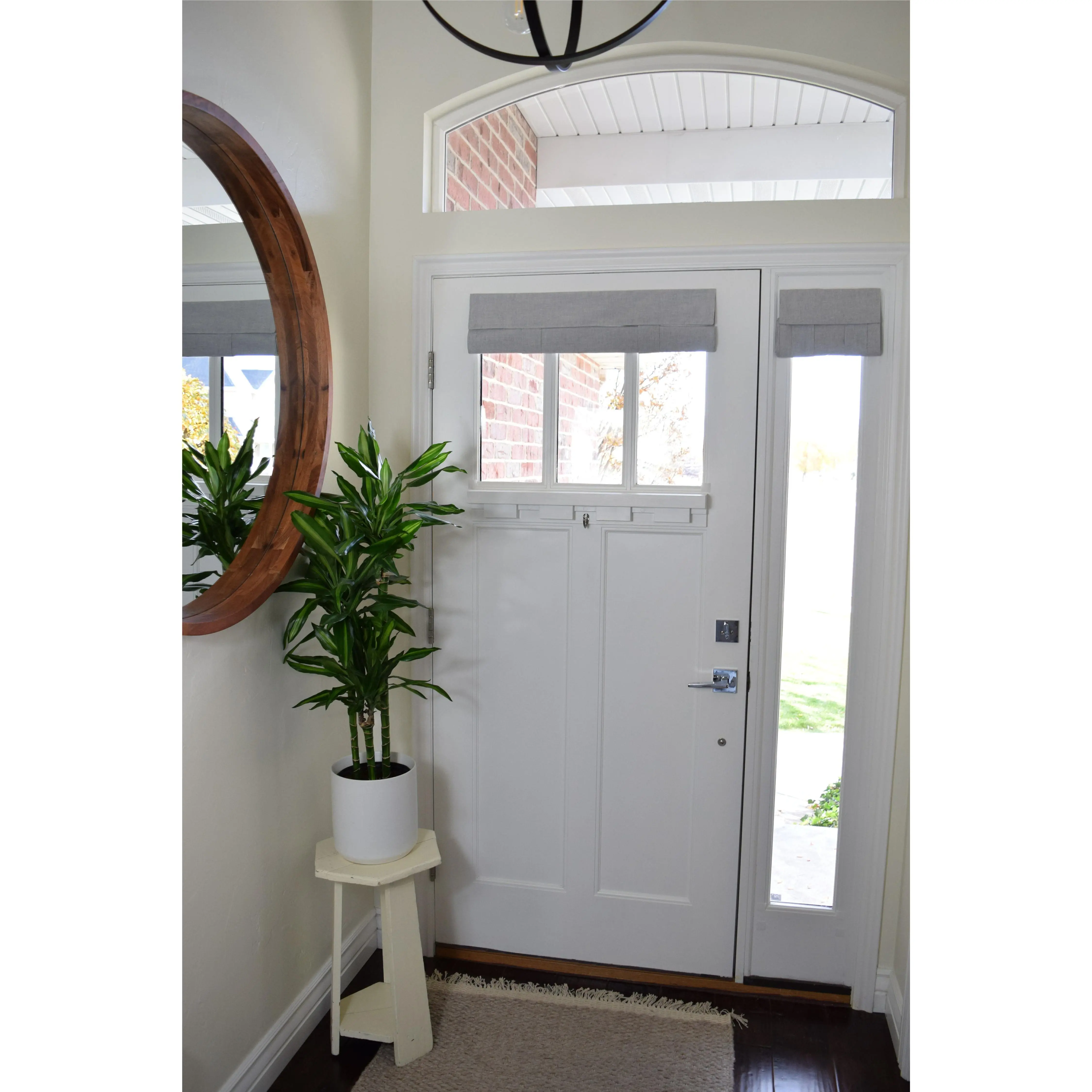 Light Gray Small Front Door and Sidelight Curtains 1 panel