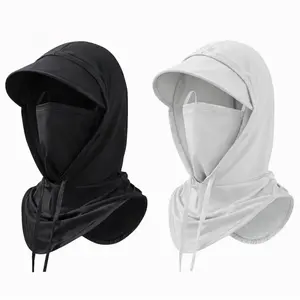 2 PACK integrated full surround ice silk sun protection hat, breathable sun protection, ice cooling neck protective mask, suitable for outdoor sports, travel, work, mountain climbing, cycling