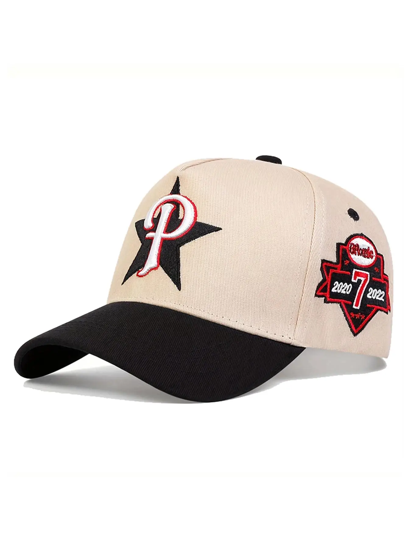 Five-pointed Star & Letter Embroidering Baseball Cap, Outdoor Sun Protection Hat, Adjustable Casual Trucker Hat for Men & Women, Fashion Accessories f