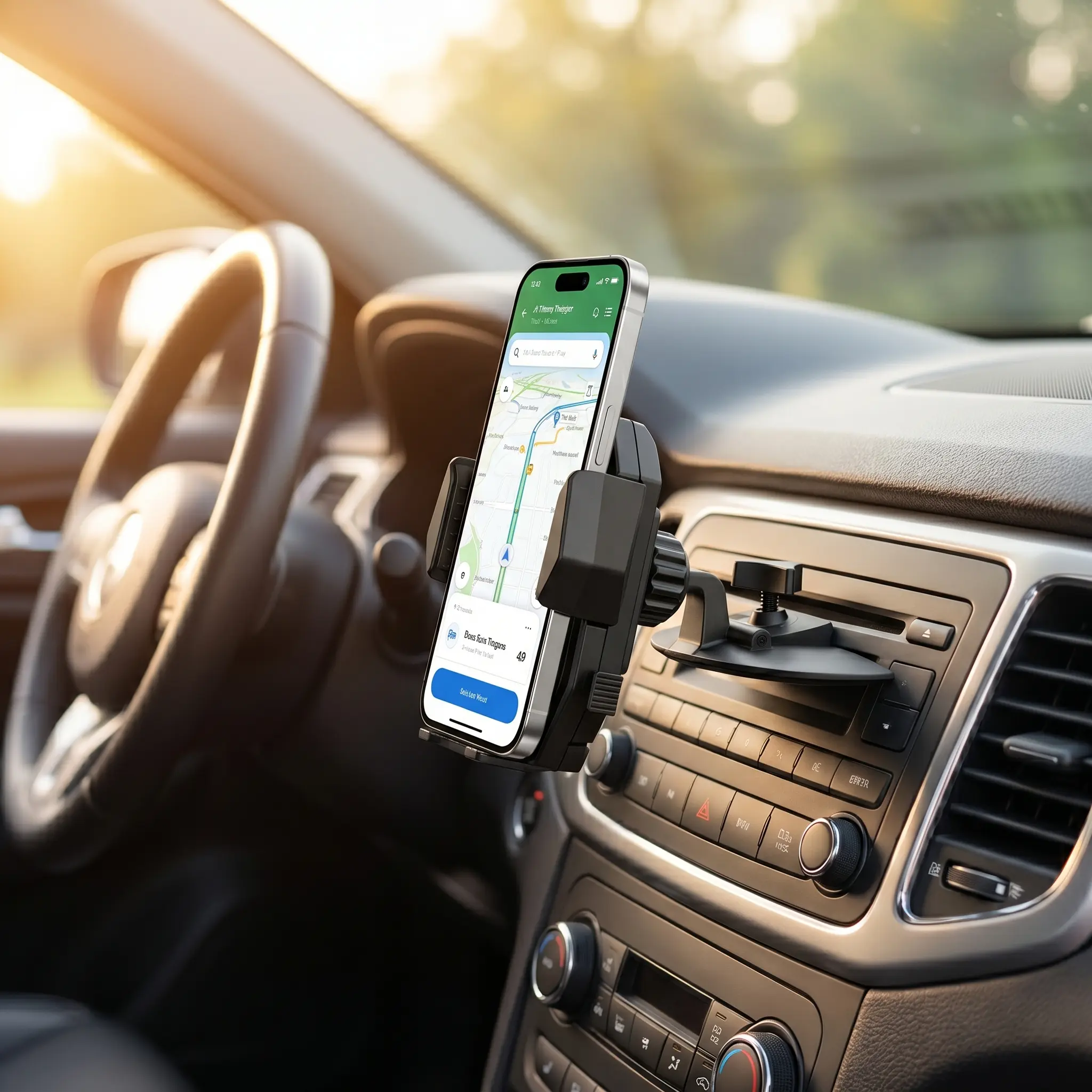 360° Rotating CD Slot Phone Mount | Hands-Free Car Holder for iPhone & Android