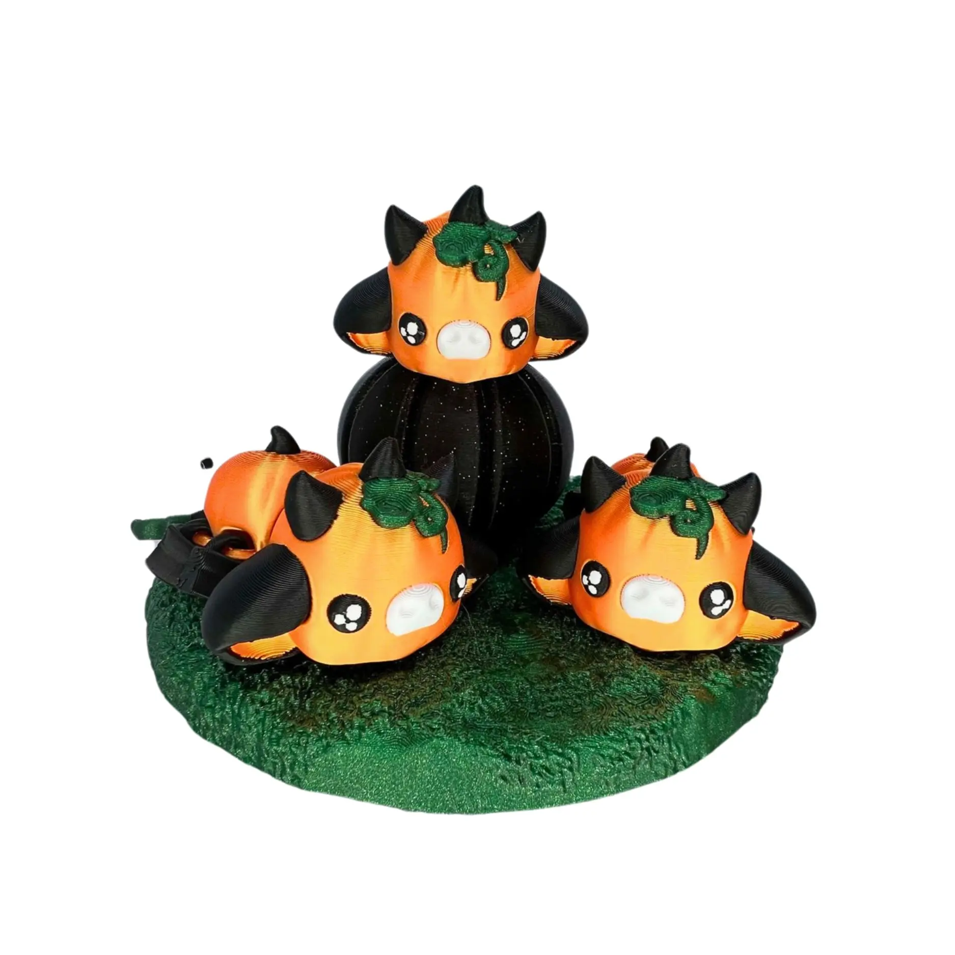 Pumpkin Cow - 3d printed -  Cow Figurine