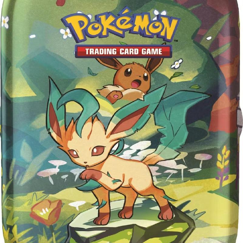 Pokemon Mini tin - Scarlet & Violet Prismatic Evolutions 2 booster packs, 1 Metallic coin, 1 Art card