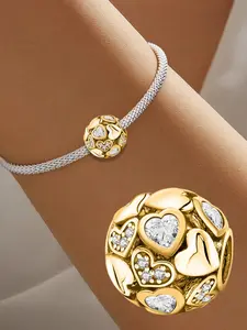 Heart Shaped Pendant & Cross Beads, Fashionable DIY Jewelry Making Supplies for Bracelet & Necklace, Trendy All-match & Exquisite DIY Jewelry for Birthday Gift, DIY Jewelry Accessories