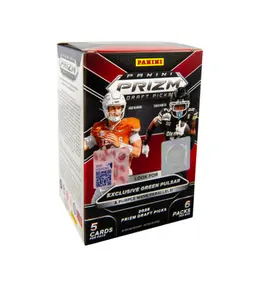 Panini Prizm Draft Picks Blaster Box featuring Exclusive Green Pulsar and Purple Wave Parallels